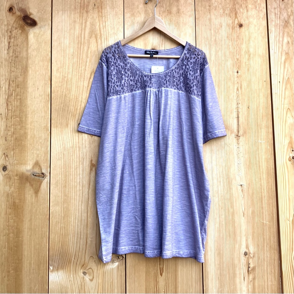 Ulla Popken NWT Purple Tee Shirt Sz 20/22